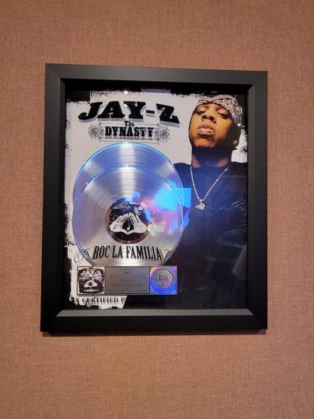 Jay-Z framed albums