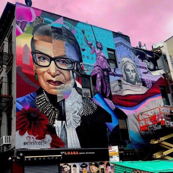 Ruth Bader Ginsburg mural in the East Village