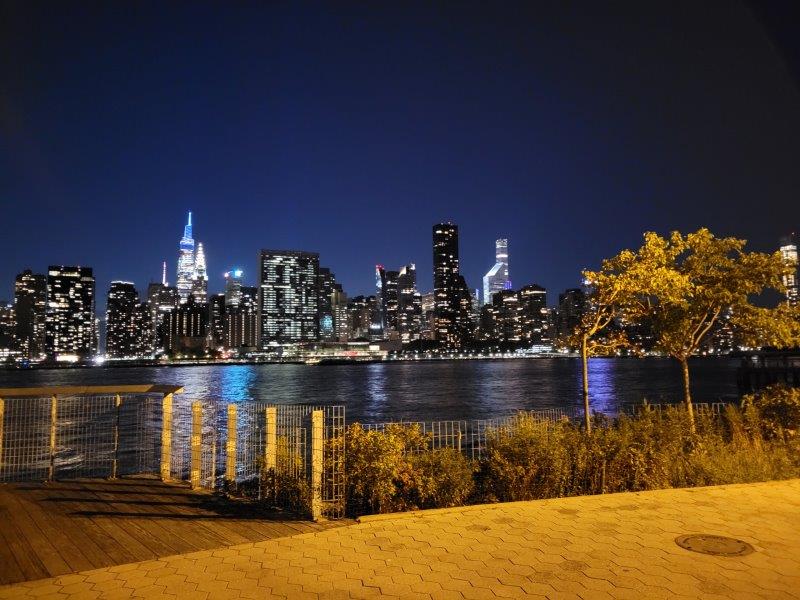 New York Skyline from Gantry Park Plaza in Long Island City, Queens