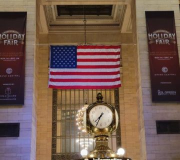 Iconic Clock on the information booth in Grand Central in New York