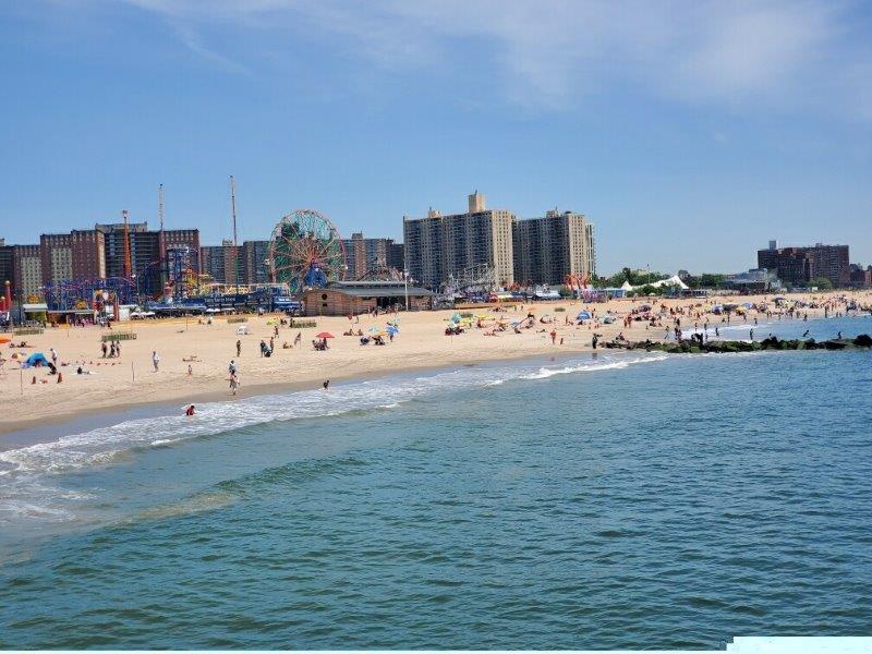 A view of Coney Island Beach in Brooklyn