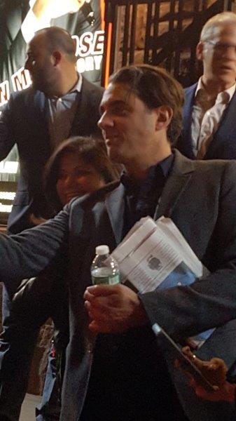 Bobby Cannavale signing autographs for fans after a Broadway Show performance