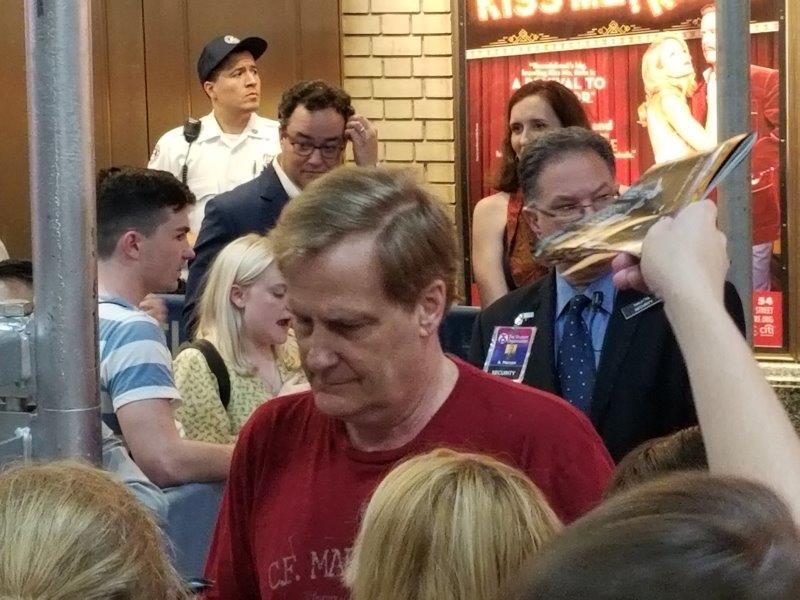 Jeff Daniels signing autographs for fans after a Broadway Show performance