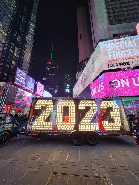 2023 New Year Numbers in Duffy Square