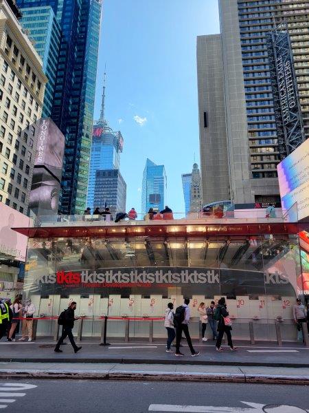 View of the TKTS books in Times Square