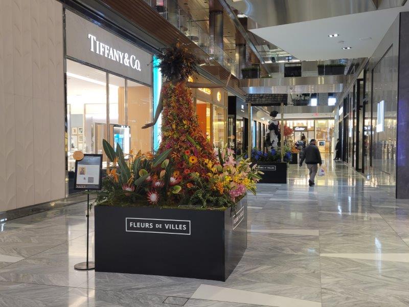 Floral Mannequins in the corridors of the Shops at Hudson Yards for Fleur De Villes