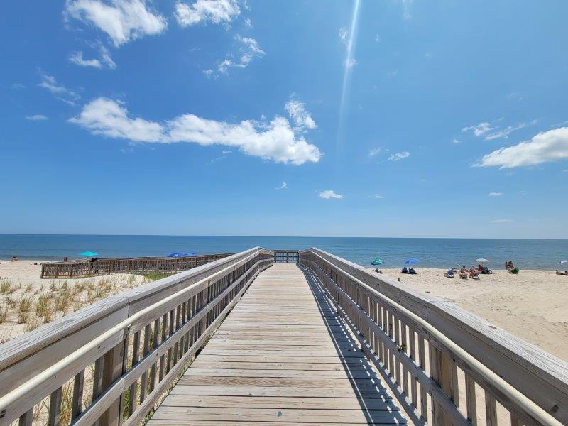 Walkwalk leading to the Fire Island Beach