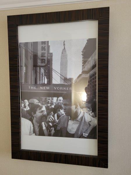 Muhammad Ali photographed outside the New Yorker Hotel