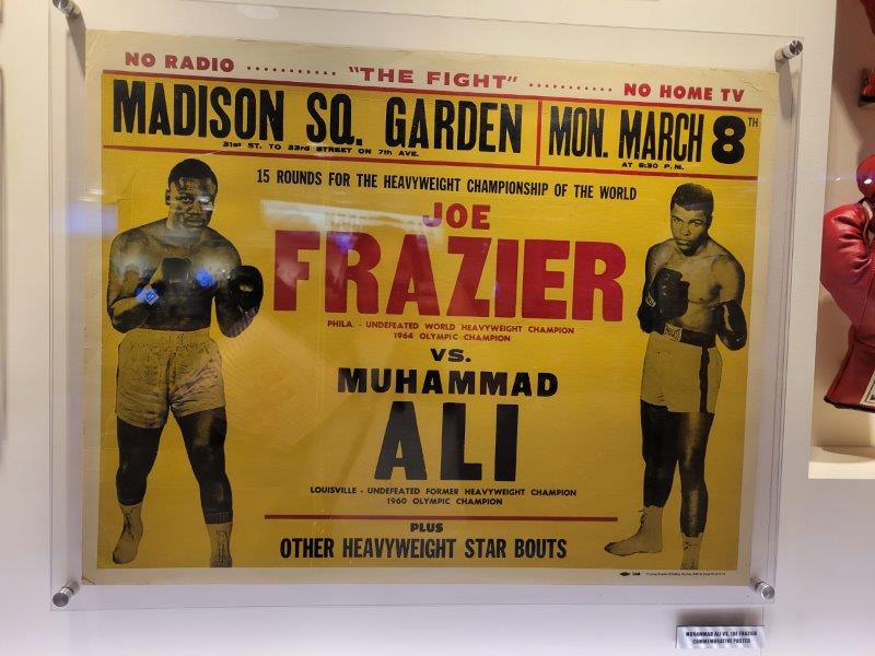 Poster for Joe Frazier vs Muhammad Ali fight on March 8 1971 at Madison Square Garden/MSG