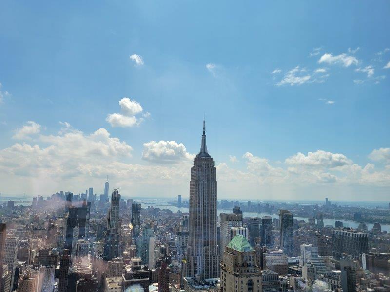 New York skyline birds eye view