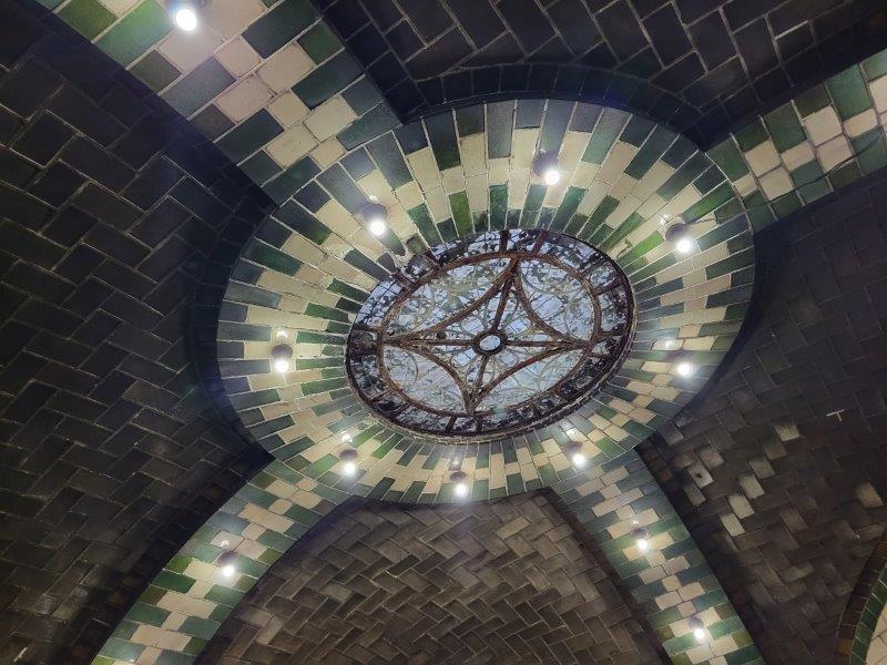 Close up of the skylight