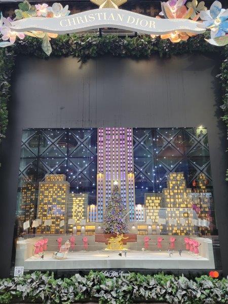 Rockefeller Center skating rink in the Saks Fifth Avenue Holiday Window