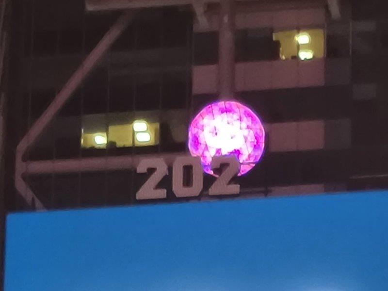 2024 waiting for the 4 under the Times Square Ball