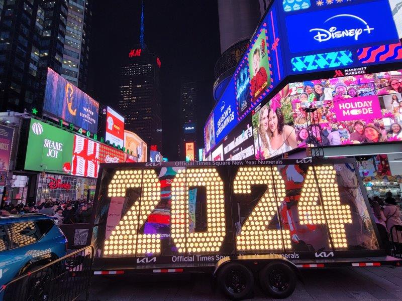 New Year's Eve Numerals in Times Square