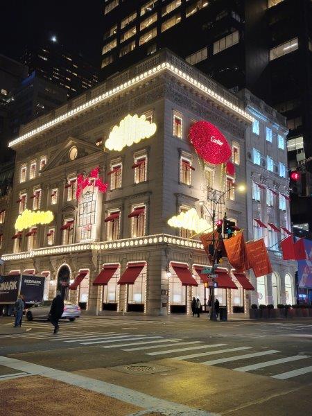 Cartier store on Fifth Avenue in December 2023