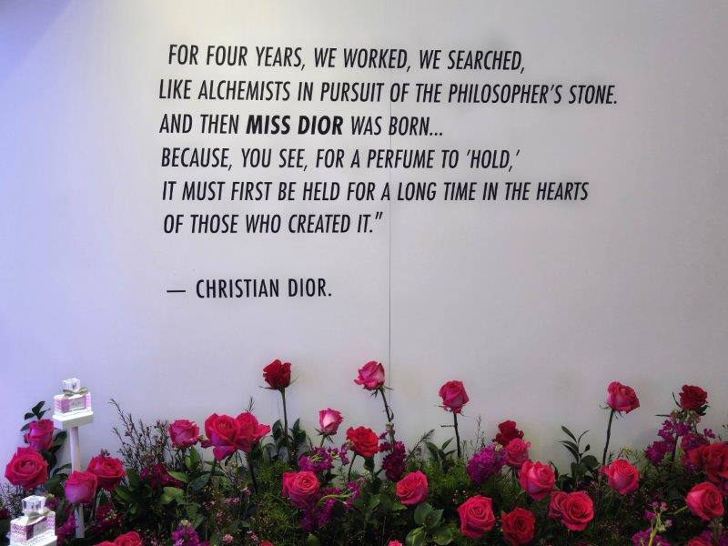 Quote by Christian Dior about how Miss Dior was born