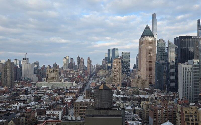 Birdseye view of Hell's Kitchen NYC