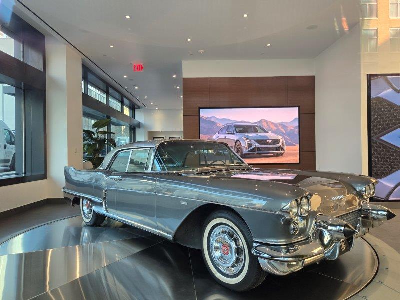 Car inside the Cadillac showroom 