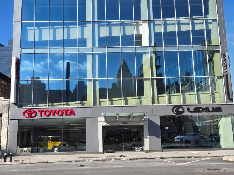 Exterior view of the Toyota and Lexus Dealership on 11th Ave