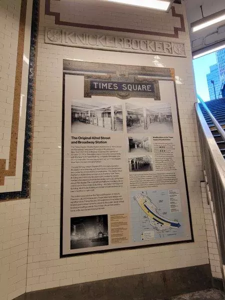 Knickerbocker Hotel Sign at Times Square subway entrance
