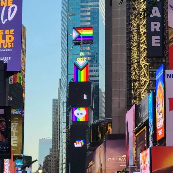 Rainbow in Times Square 