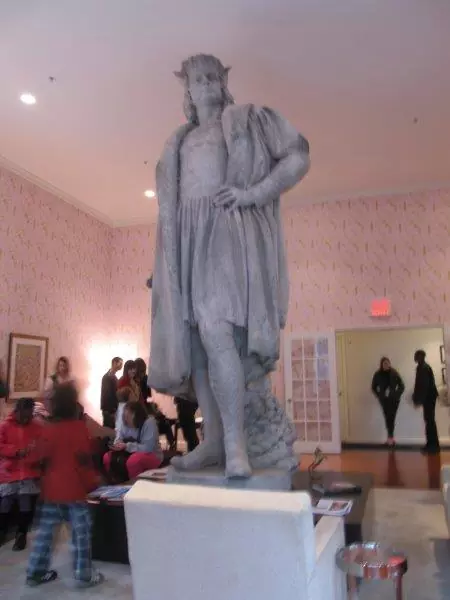 Statue positioned in the living room