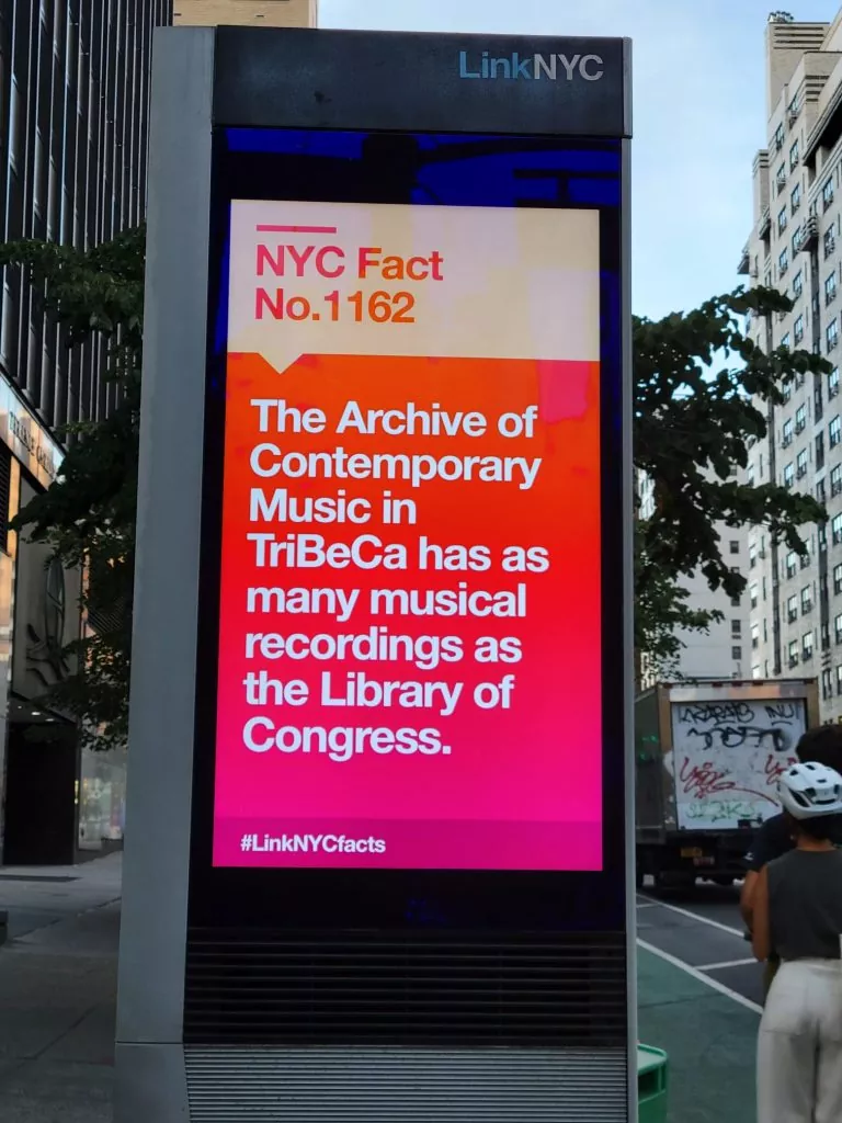 1162 - The Archive of Contemporary Music on TriBeCa has as many musical recordings as the Library of Congress