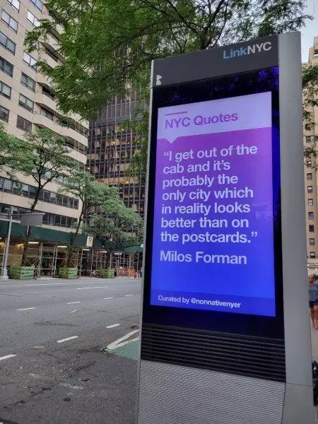  “I get out of the cab and it’s probably the only city which in reality looks better than on the postcards.” Milos Forman