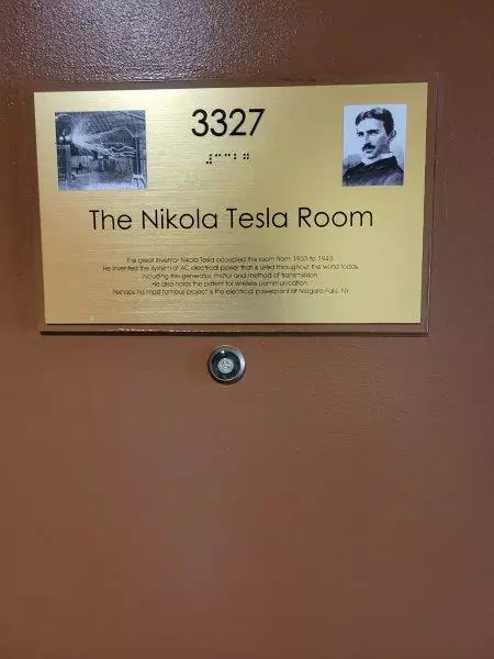 Room 3327 which is the Nikola Tesla room at the New Yorker Hotel 