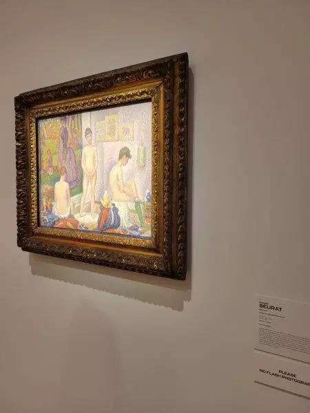 Georges Seurat titled Les Poseuses, Ensemble (Petite version) 